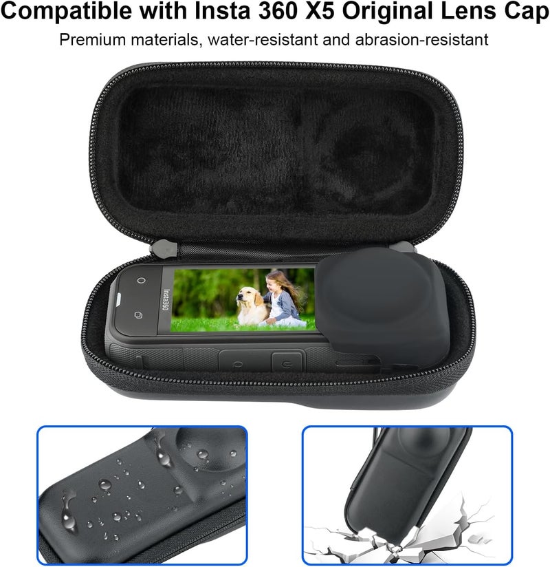 Gamorek Carrying Case Bag for Insta360 X5, Silicone Lens Cap, 2-Pack Screen Protector with Tools, Protective Accessories Kit for Insta360 X5 - Image 4